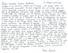 Lettera di Patrice Rigaud